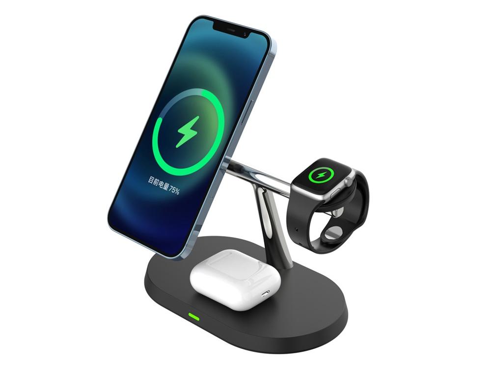 Chargeur sans fil 3 en 1 15W - Noir
