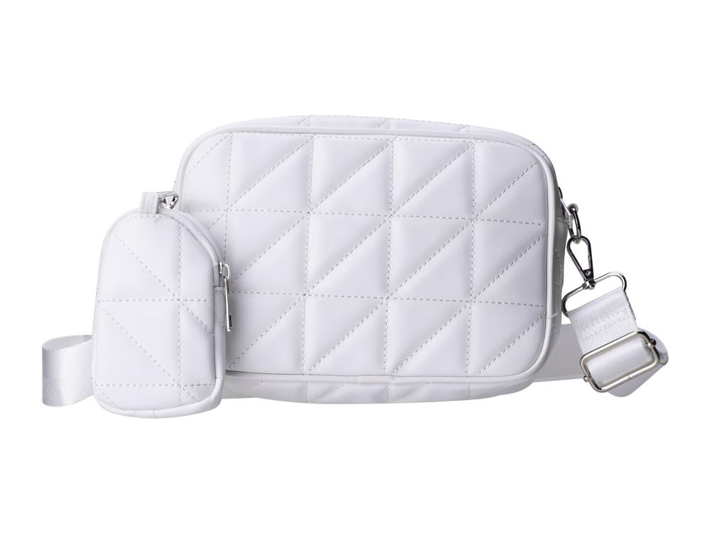 Sac bandoulière avec pochette - Modèle Camélia - Blanc