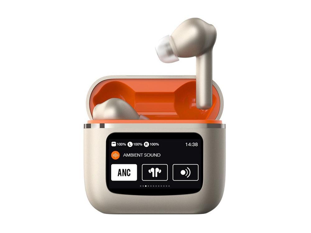 Écouteurs TWS EKO LCD ANC Bluetooth 5.3 - Modèle Astra - Coloris Crème