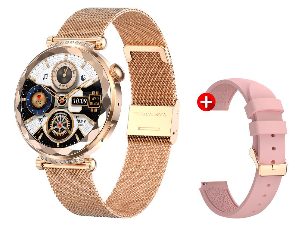 Montre connectée Eko - Modèle Crystal - Or rose