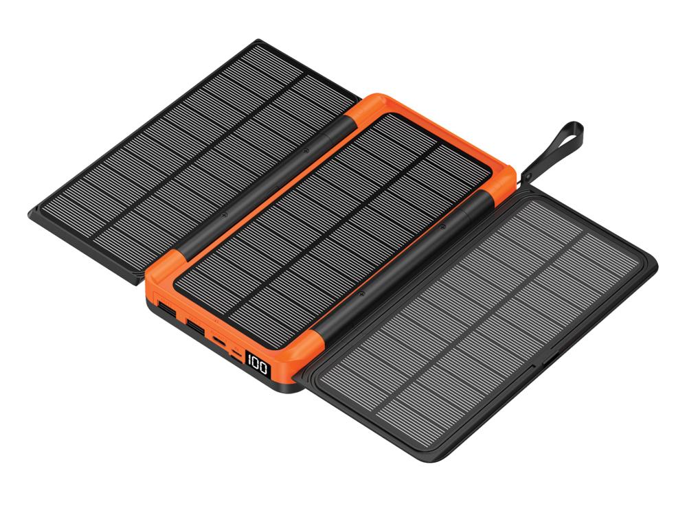 Powerbank solaire 20000 mAh Qi - Modèle Alya