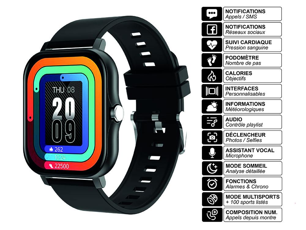 Montre connectée EKO - Modèle Balnéo - Coloris Noir
