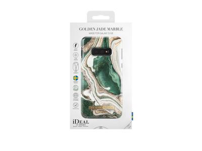 Coque Ideal of Sweden Fashion Golden Jade Marble pour Samsung Galaxy S10 edge - Or/Emeraude