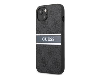 Coque Guess PU 4G Stripe pour iPhone 13 - Grise