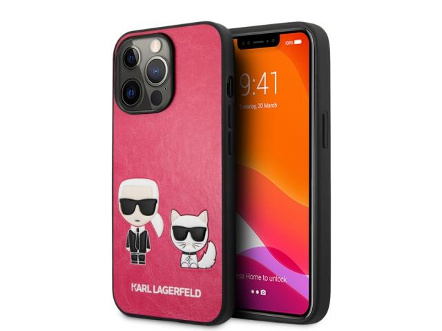 Coque Karl Lagerfeld PU Karl & Choupette pour iPhone 13 Pro - Rose