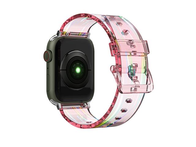 Bracelet en TPU translucide pour Apple Watch 38/40 et 41mm - Rose