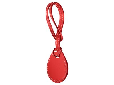 Porte-clés en cuir pour Apple AirTag - Rouge
