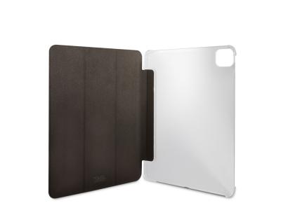 Etui Karl Lagerfeld Saffiano Folio Karl & Choupette pour iPad Pro 12,9 pouces 2020/2021 - Gris