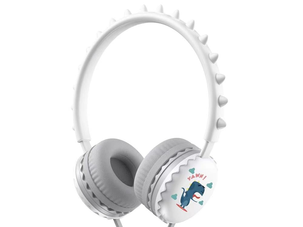 Casque audio filaire 3.5mm - Dino Edition - Blanc