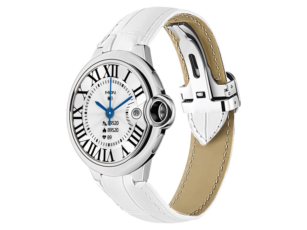 Montre connectée EKO-Stella - Blanche (cuir)