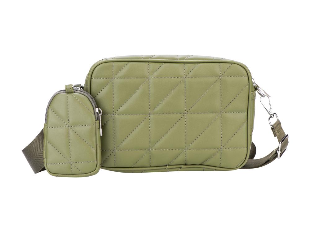 Sac bandoulière avec pochette - Modèle Camélia - Vert