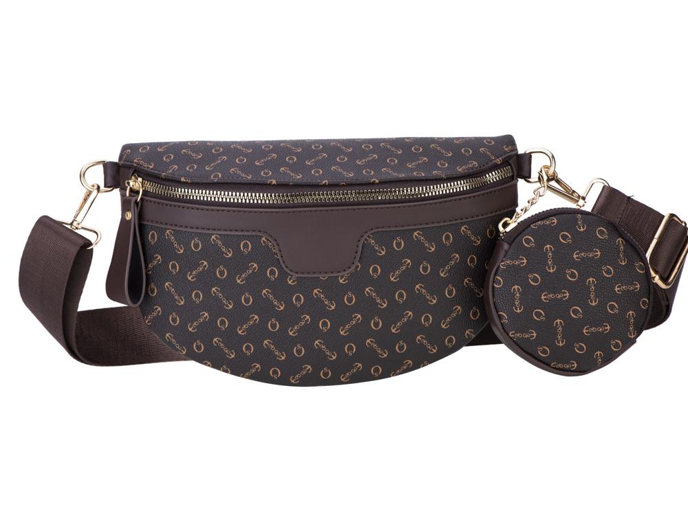Sac banane avec pochette ronde - Modèle Mélisse - Noir