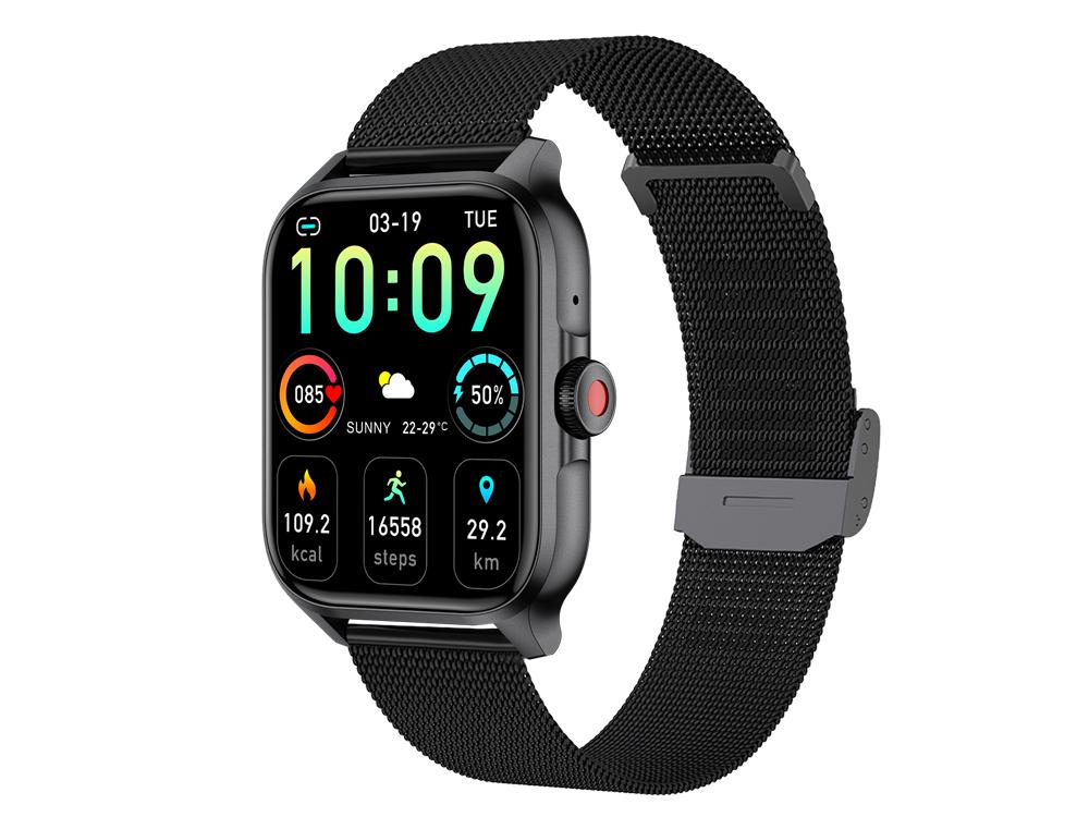 Montre connectée Eko - Modèle Lumos - Noir (acier inoxydable)
