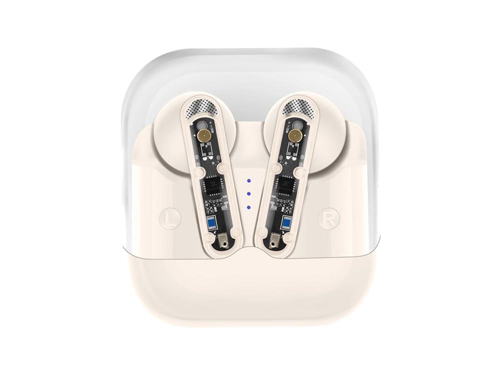 Écouteurs TWS EKO Bluetooth 5.3 - Modèle Steeve - Coloris Crème