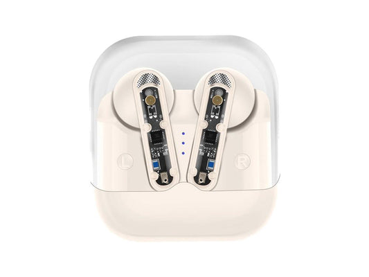 Écouteurs TWS EKO Bluetooth 5.3 - Modèle Steeve - Coloris Crème