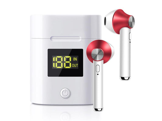 Écouteurs TWS EKO LED Bluetooth 5.0 - Modèle JeezPro - Coloris Rouge