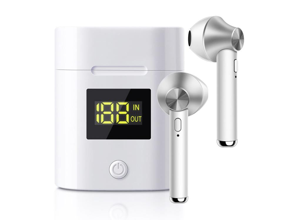 Écouteurs TWS EKO LED Bluetooth 5.0 - Modèle JeezPro - Coloris Argent