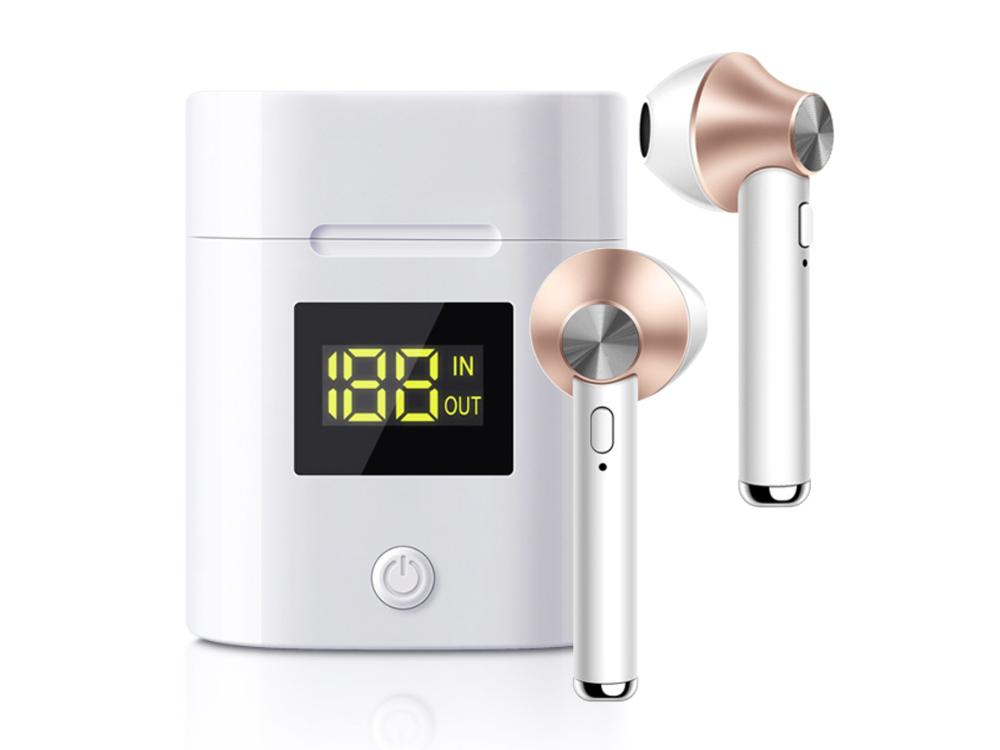 Écouteurs TWS EKO LED Bluetooth 5.0 - Modèle JeezPro - Coloris Or