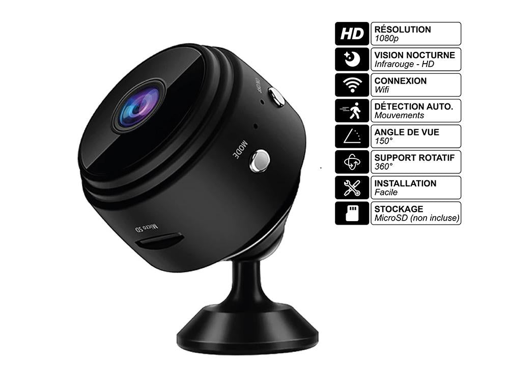 Mini caméra espion 1080p Wifi - Modèle Xspy