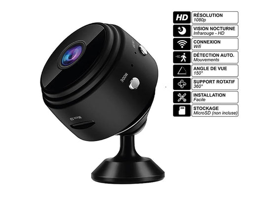 Mini caméra espion 1080p Wifi - Modèle Xspy