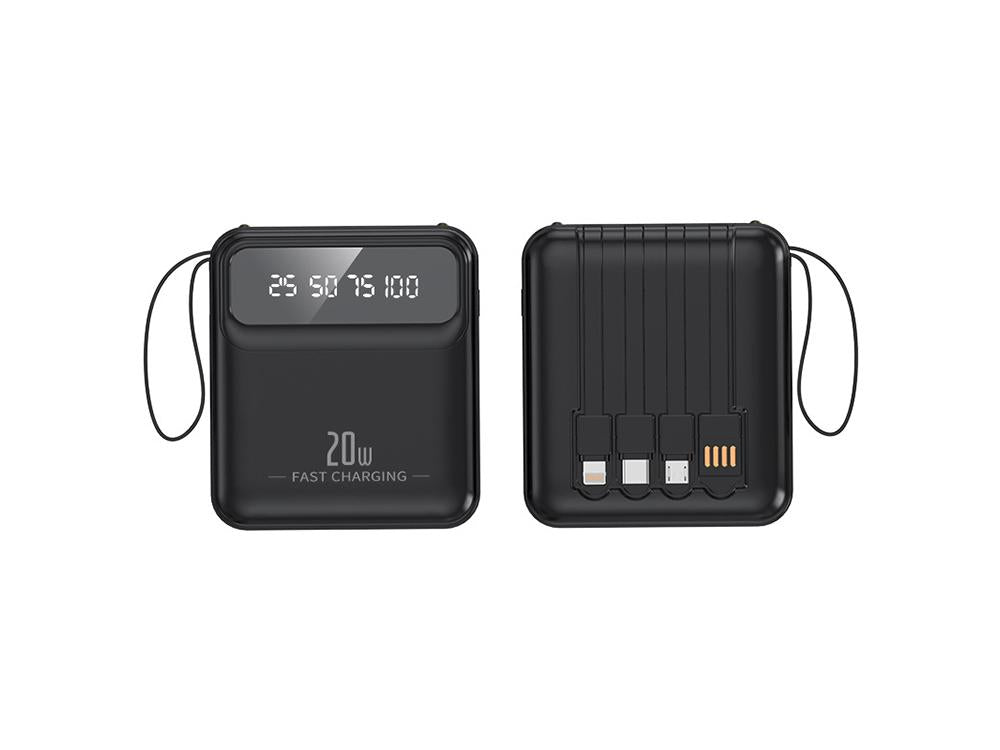 Powerbank 10000 mAh - Modèle Compact - Coloris Noir