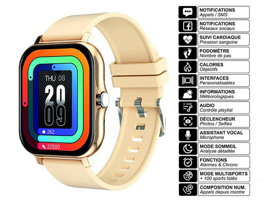 Montre connectée EKO - Modèle Balnéo - Coloris Beige