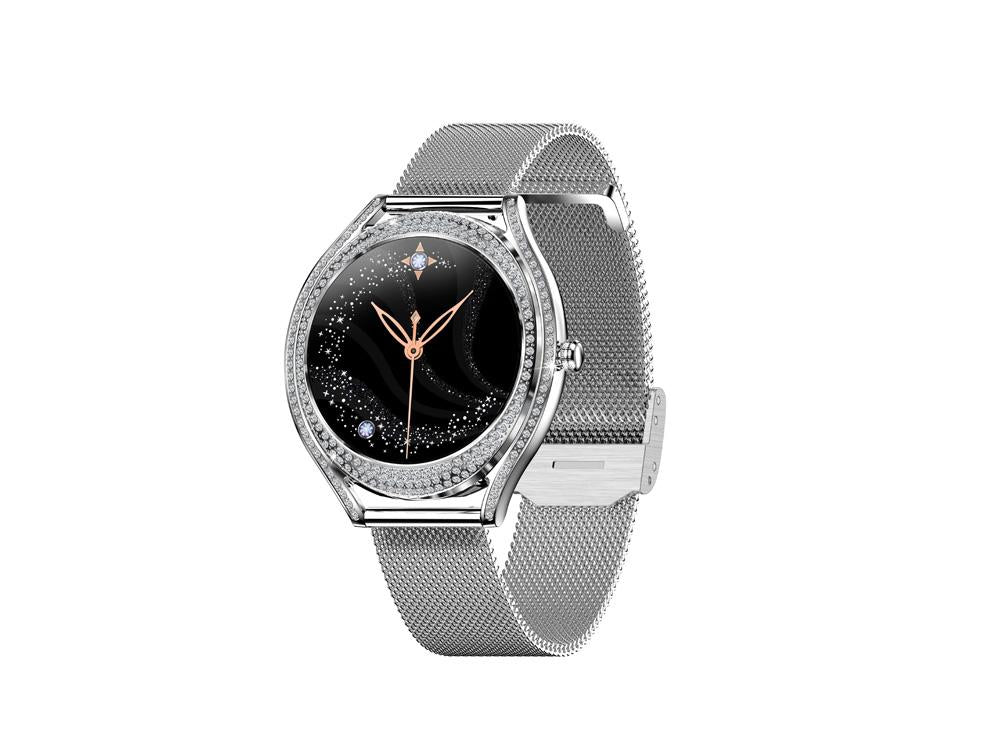 Montre connectée EKO-Diamond - Argent (milanais acier)