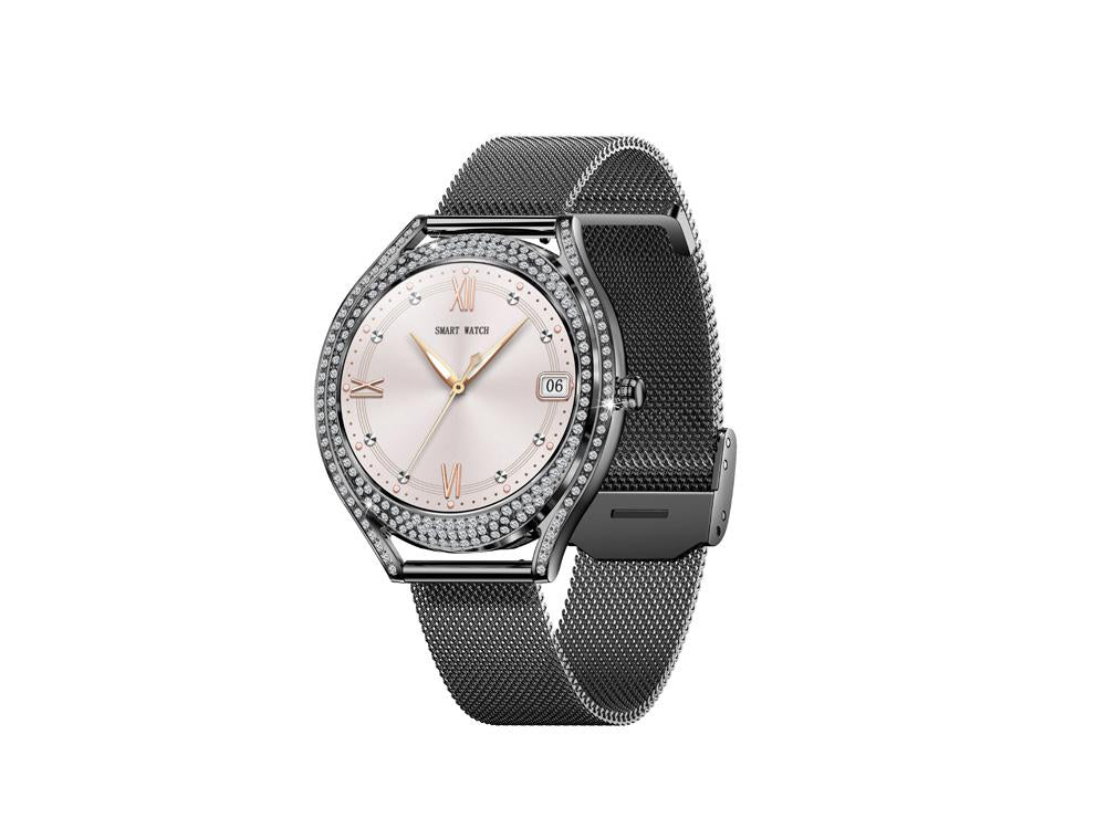 Montre connectée EKO-Diamond - Noir (milanais acier)