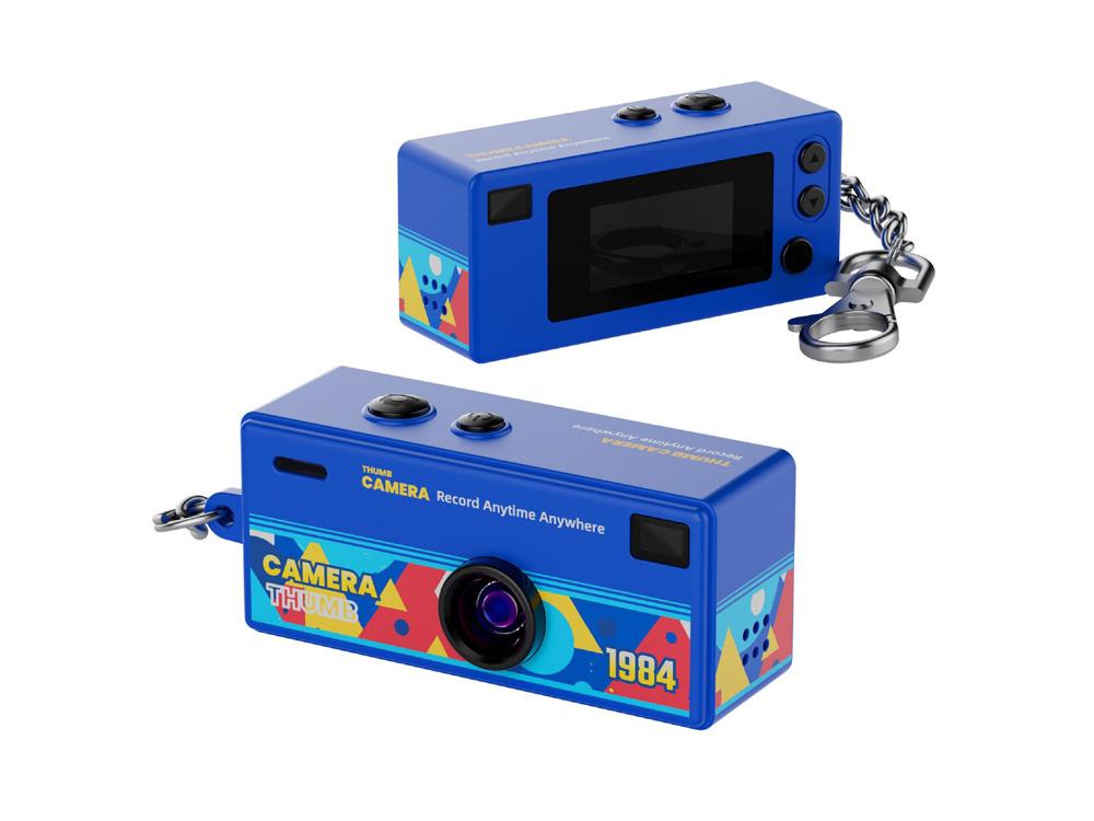 Mini caméra 1080p - Modèle Rétro 80 - Coloris Bleu