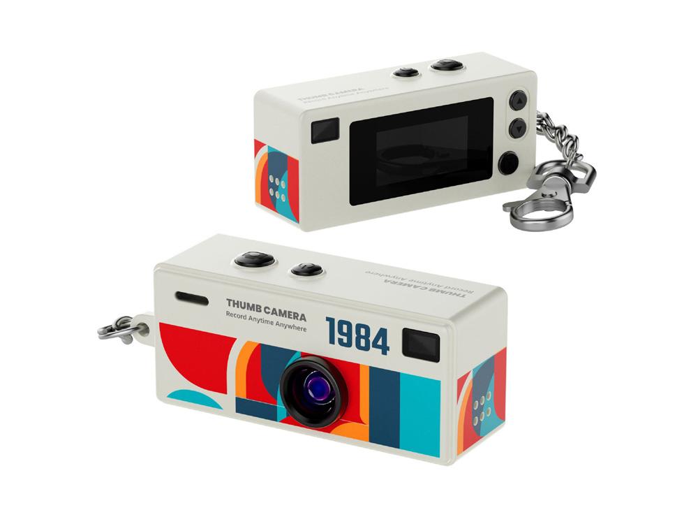 Mini caméra 1080p - Modèle Rétro 80 - Coloris Blanc