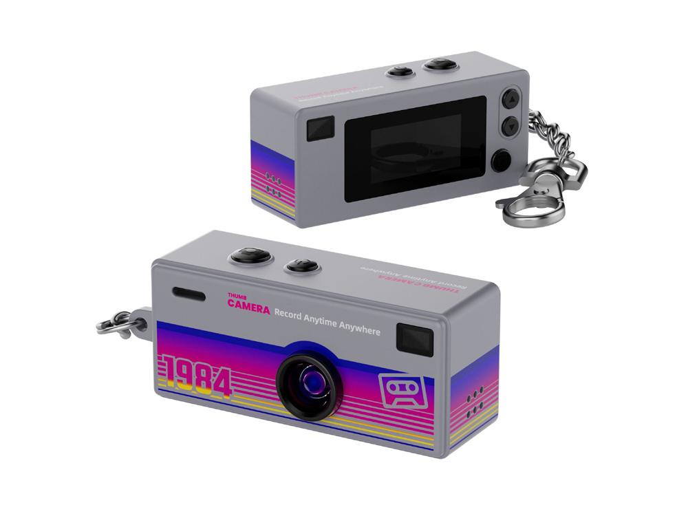Mini caméra 1080p - Modèle Rétro 80 - Coloris Gris