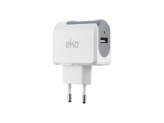 Chargeur secteur USB universel 1A - Blanc