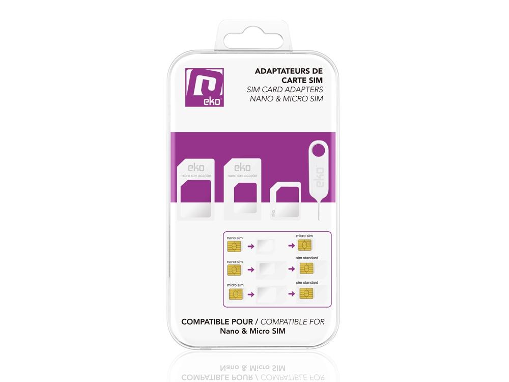Kit d'adaptateurs de carte SIM 3-en-1