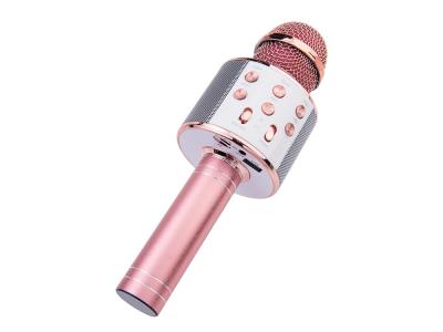 Micro karaoké Bluetooth avec fonction enregistrement et carte micro-SD - Or rose