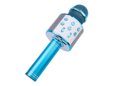 Micro karaoké Bluetooth avec fonction enregistrement et carte micro-SD - Bleu