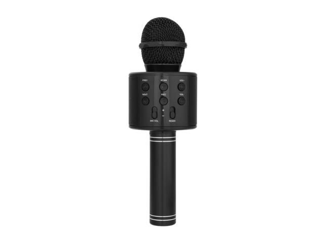 Micro karaoké Bluetooth avec fonction enregistrement et carte micro-SD - Noir