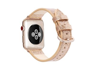 Bracelet en cuir synthétique pour Apple Watch 40mm - Or