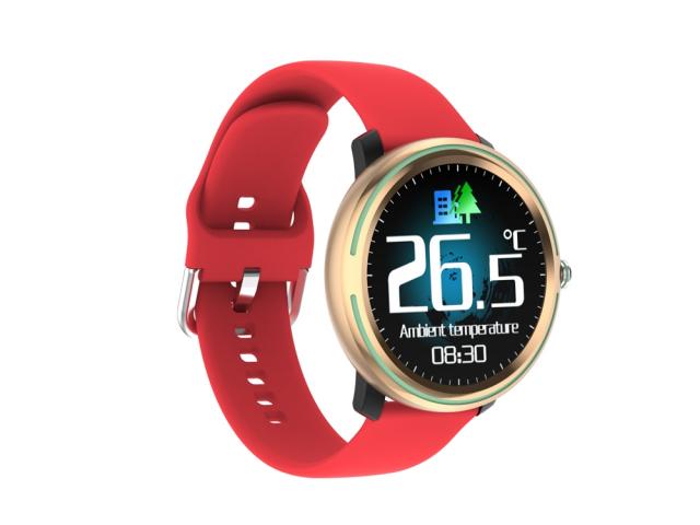 Montre connectée EKO-Health fonction thermomètre - Rouge (bracelet en silicone)