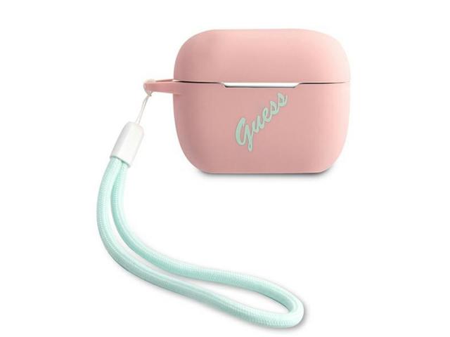 GUESS - Protection en silicone pour Airpods Pro rose/vert Vintage