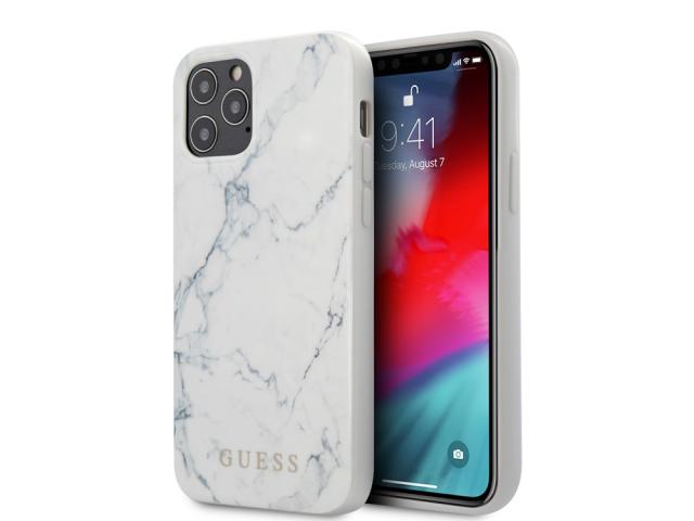 Coque Guess Marble pour iPhone 12 Pro Max - Blanche