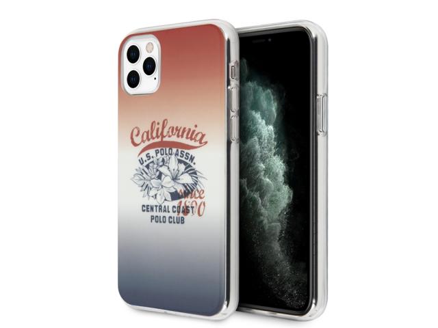 Coque U.S Polo ASSN. California Central Coast pour iPhone 11 Pro - Bleue et Rouge