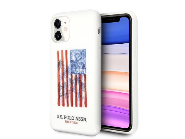 Coque U.S Polo ASSN. American Flag pour iPhone 11 - Blanche