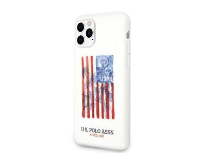 Coque U.S Polo ASSN. American Flag pour iPhone 11 Pro Max - Blanche