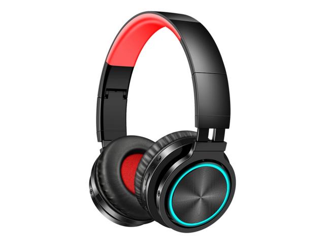 Casque sans fil Bluetooth V5.0 - Modèle SoundComfort - Rouge