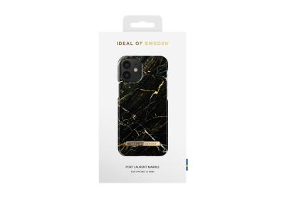 Coque Ideal of Sweden Fashion Port Laurent Marble pour iPhone 12 Mini - Or/Noire intense