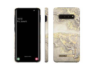 Coque Ideal of Sweden Fashion Sparkle Marble pour Samsung Galaxy S10 - Greige