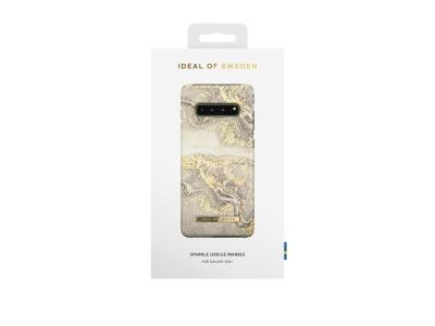 Coque Ideal of Sweden Fashion Sparkle Marble pour Samsung Galaxy S10 - Greige