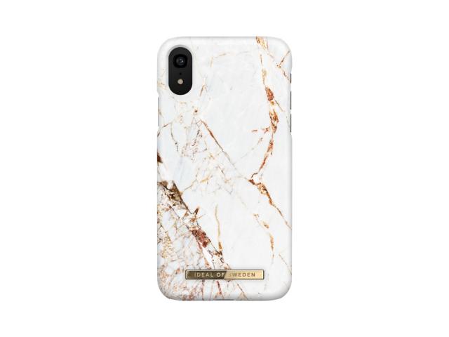 Coque Ideal of Sweden Fashion Carrara Gold pour iPhone XR - Or/Blanche