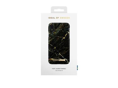 Coque Ideal of Sweden Fashion Port Laurent Marble pour iPhone XR - Or/Noire intense