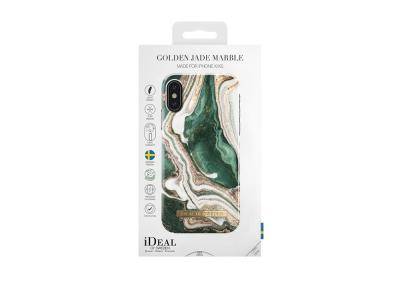 Coque Ideal of Sweden Fashion Golden Jade Marble pour iPhone X et iPhone XS - Or/Emeraude